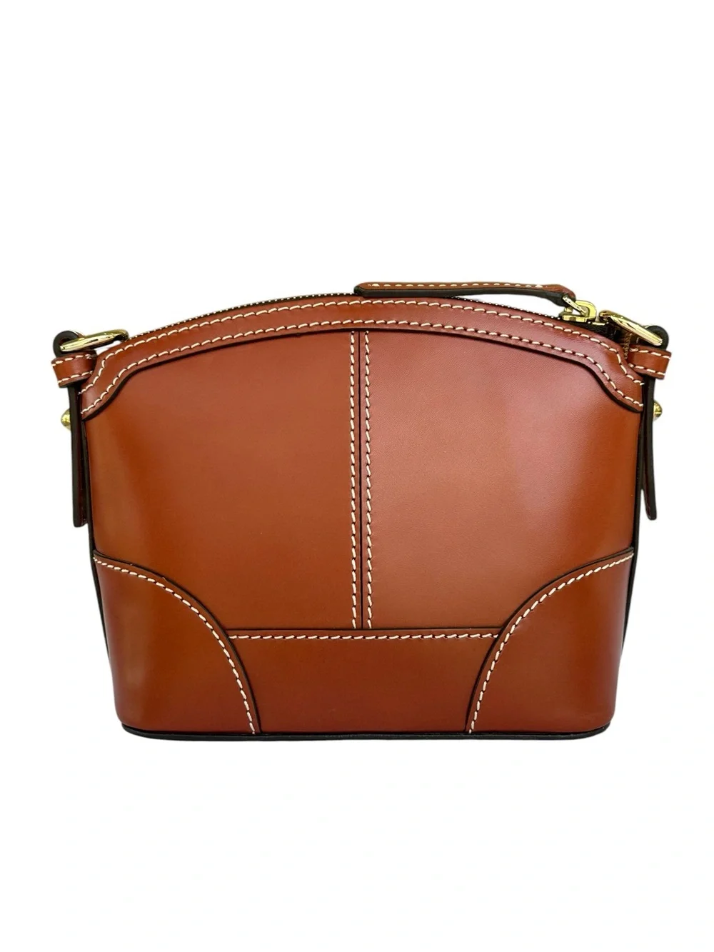 NWOT Dooney & Bourke Selleria Italian Leather Mini Domed Crossbody Tan J16990845